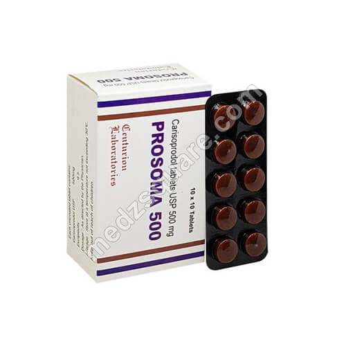 Prosoma 500 mg best muscle relaxant buy now at medzsquare