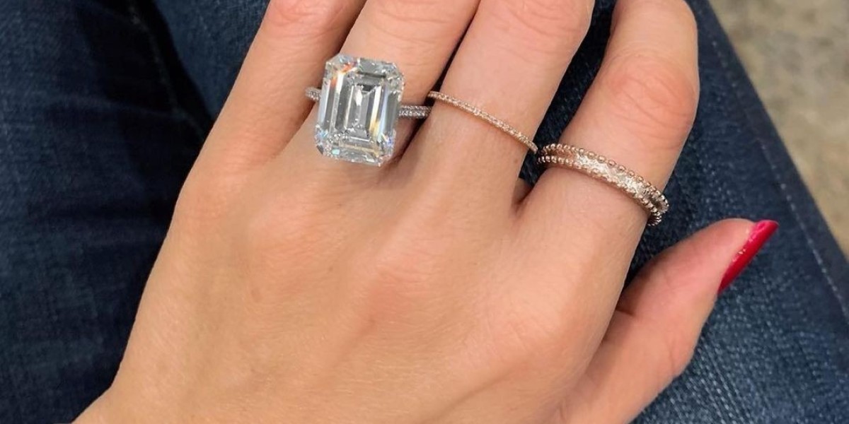 Custom engraving for emerald cut engagement rings