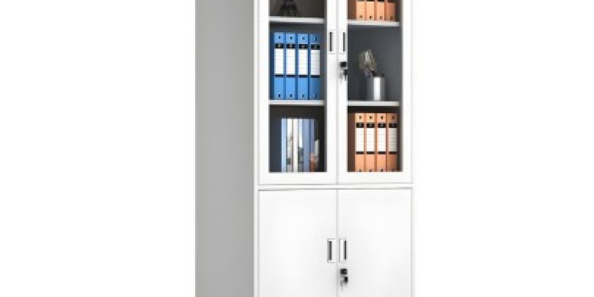 Modern Metal Filing Cabinet: Ideal for Organized Office Spaces